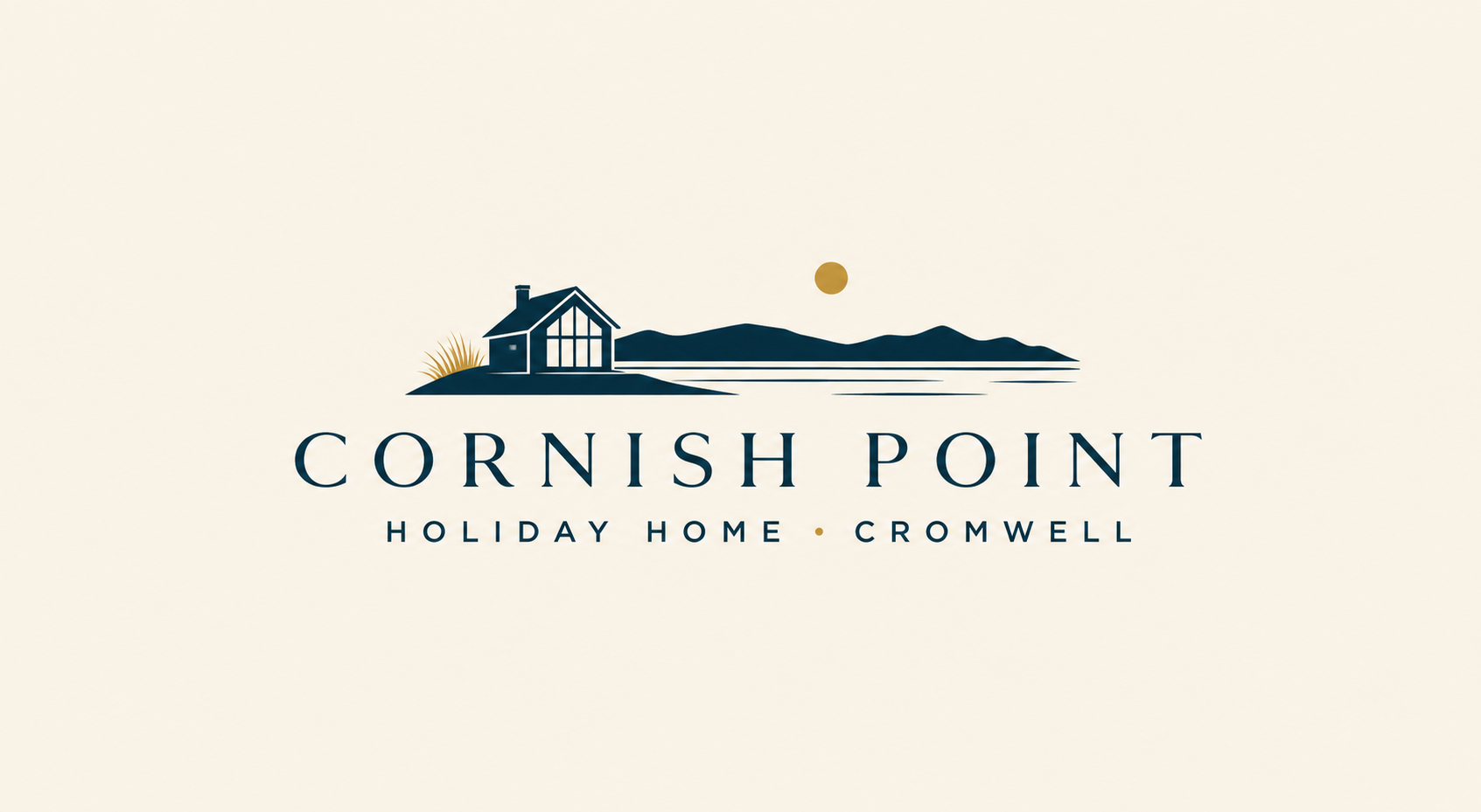 Cornish Point Holiday Home lakeside house and wordmark logo
