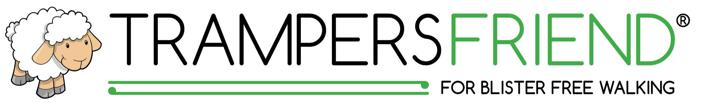Trampers Friend sheep and wordmark logo